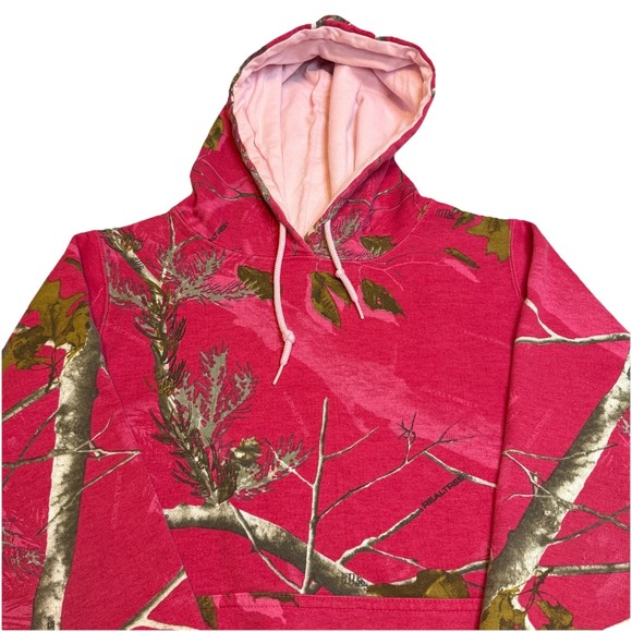 Realtree Hoodie Women's Size S Pink Camo Hunting Outdoor Hooded  Sweatshirt Warm - Picture 7 of 10